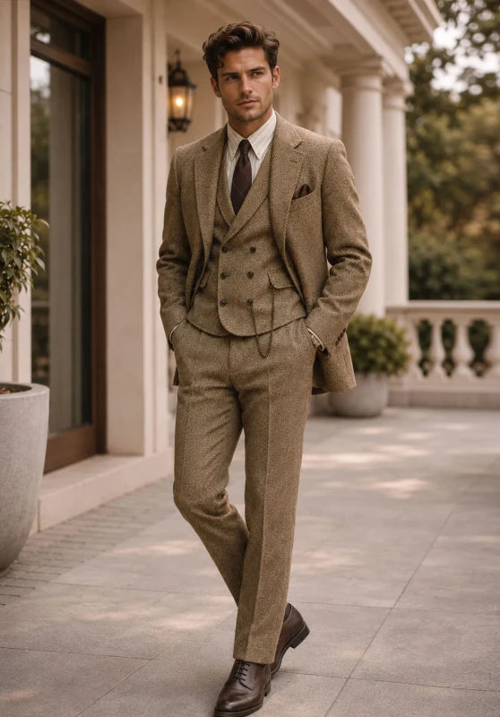 mens tweed suit
