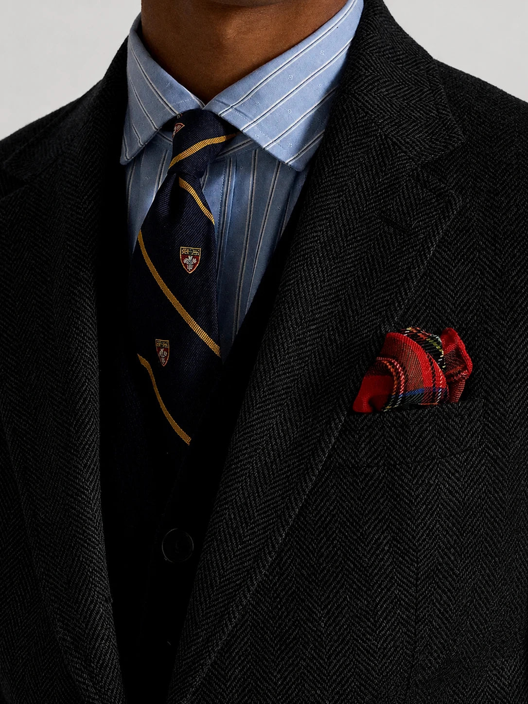 Men's Slim Fit Wrinkle Free Herringbone Blazer for Outdoor