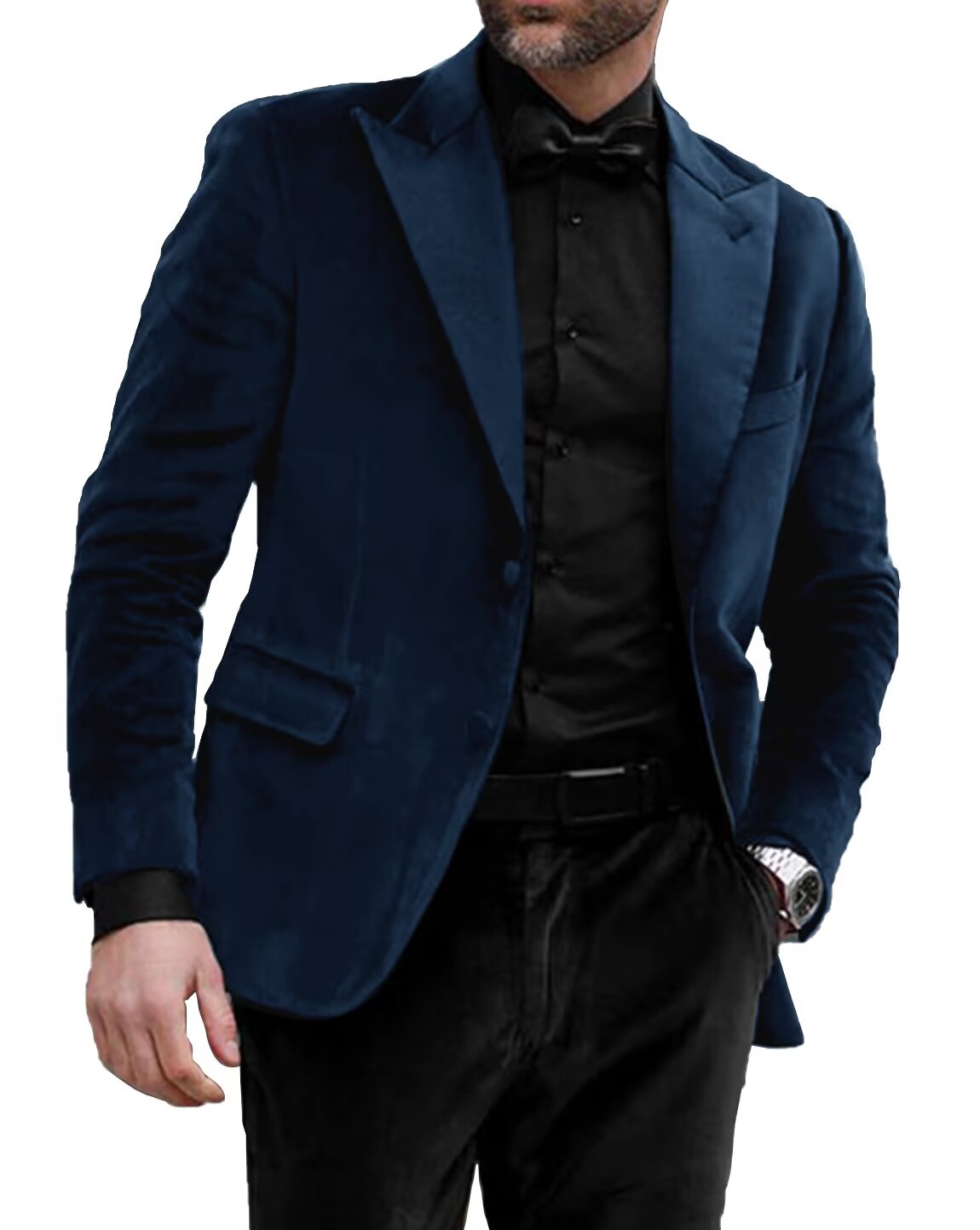 Men's navy velvet jacket