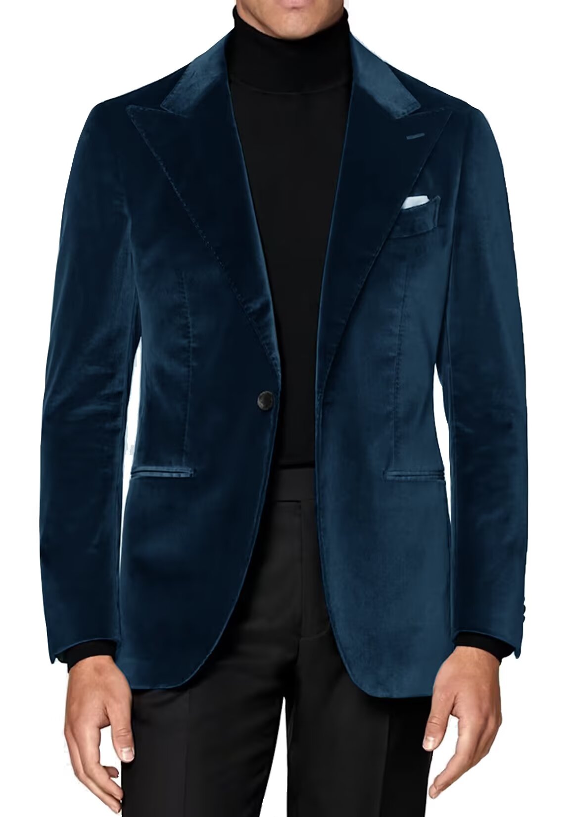 Men's navy velvet jacket