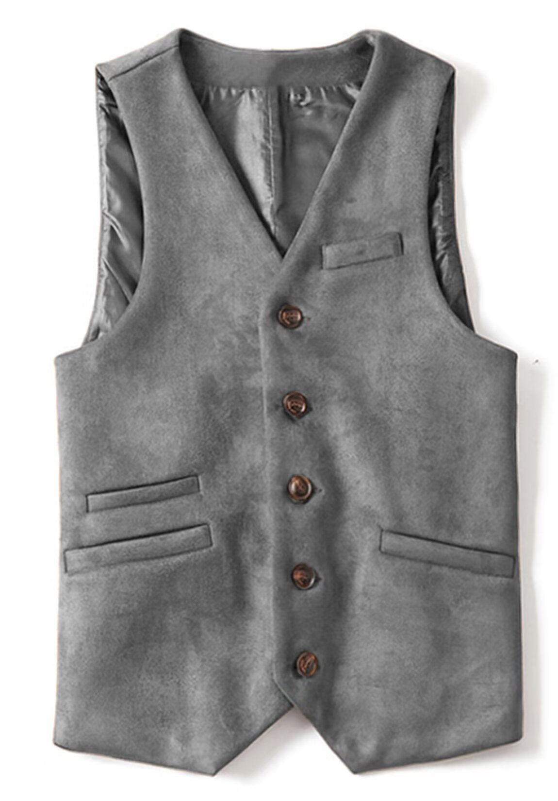 Men's gray suede vest
