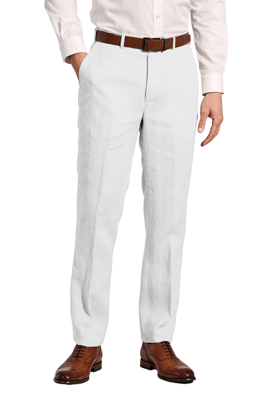 Men Linen Pants White