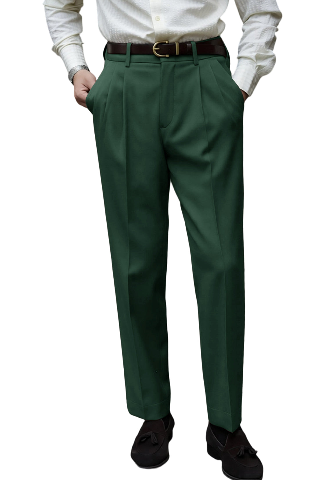 men Dark Green dress pants