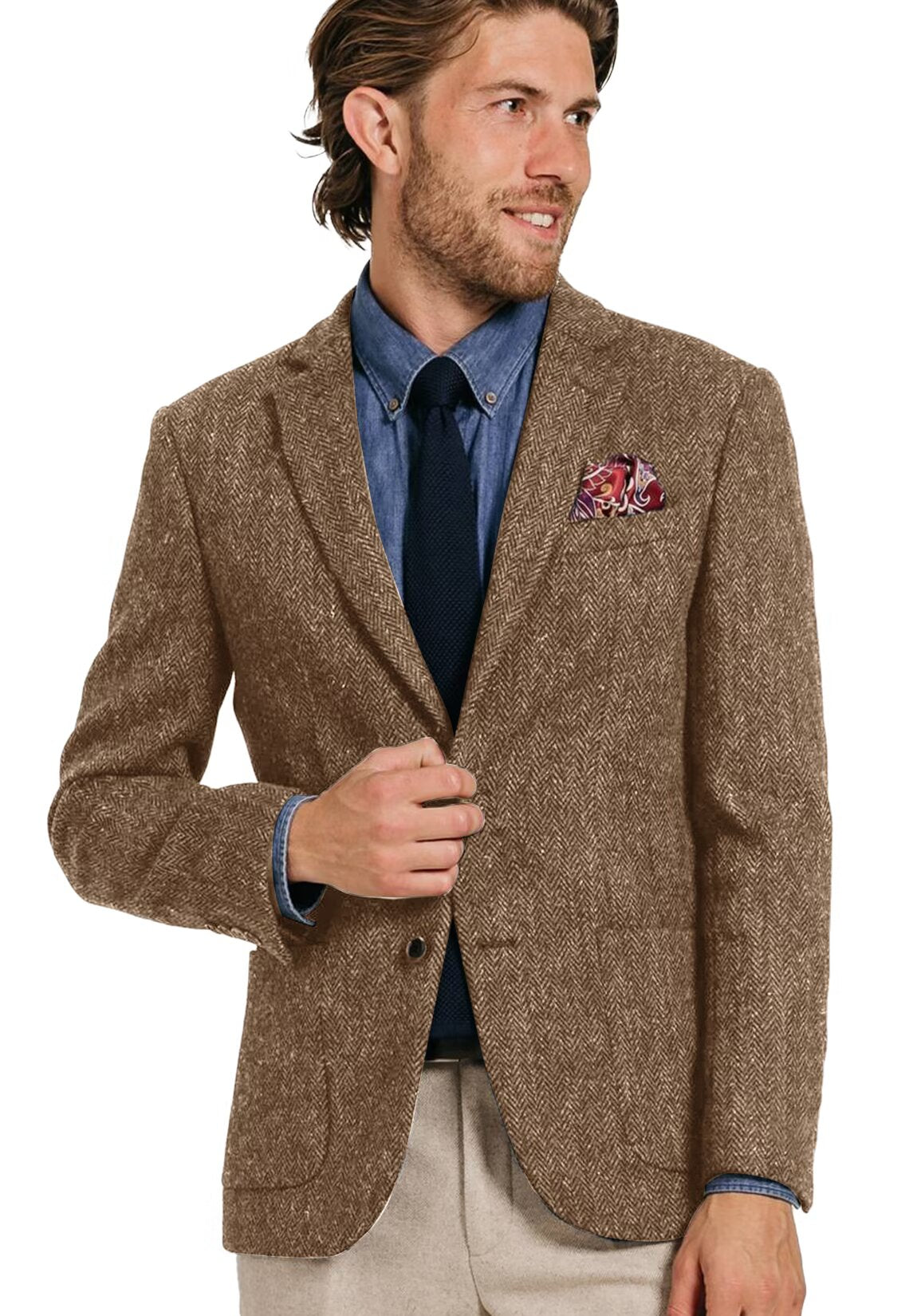 Men Tweed Jacket