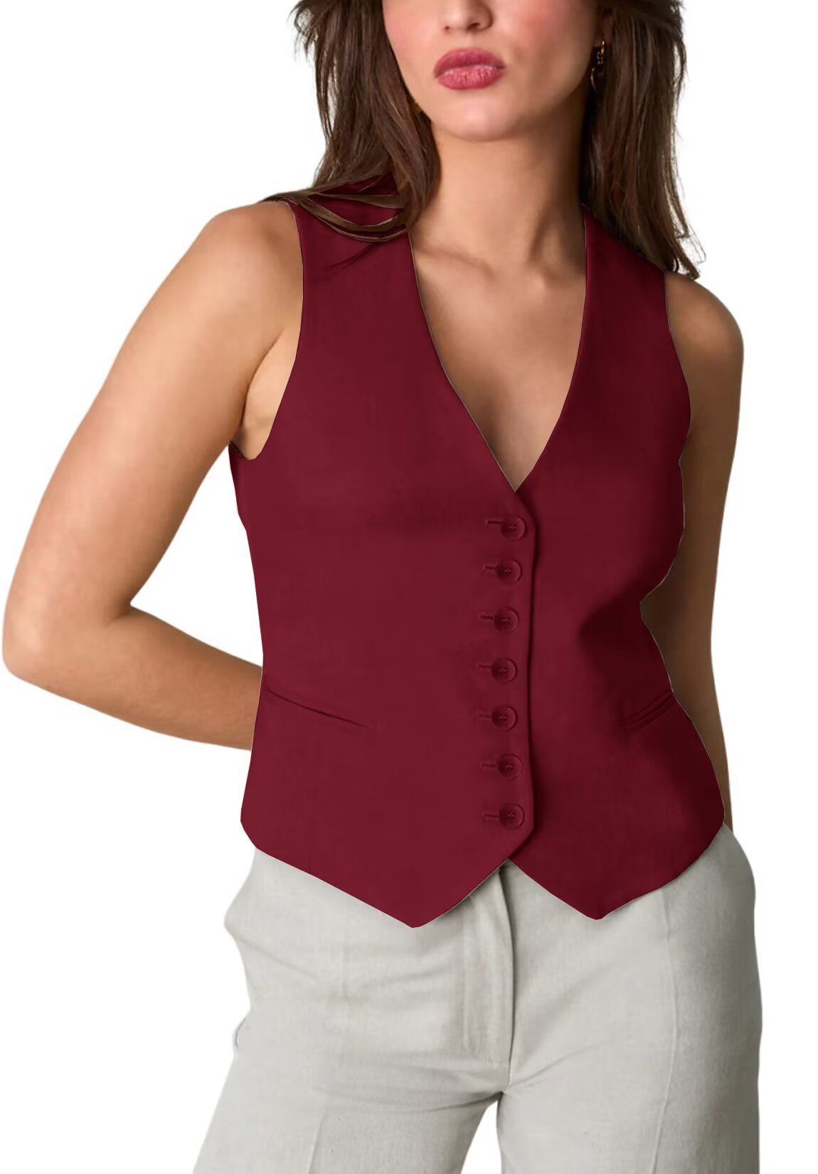 Women's red vest