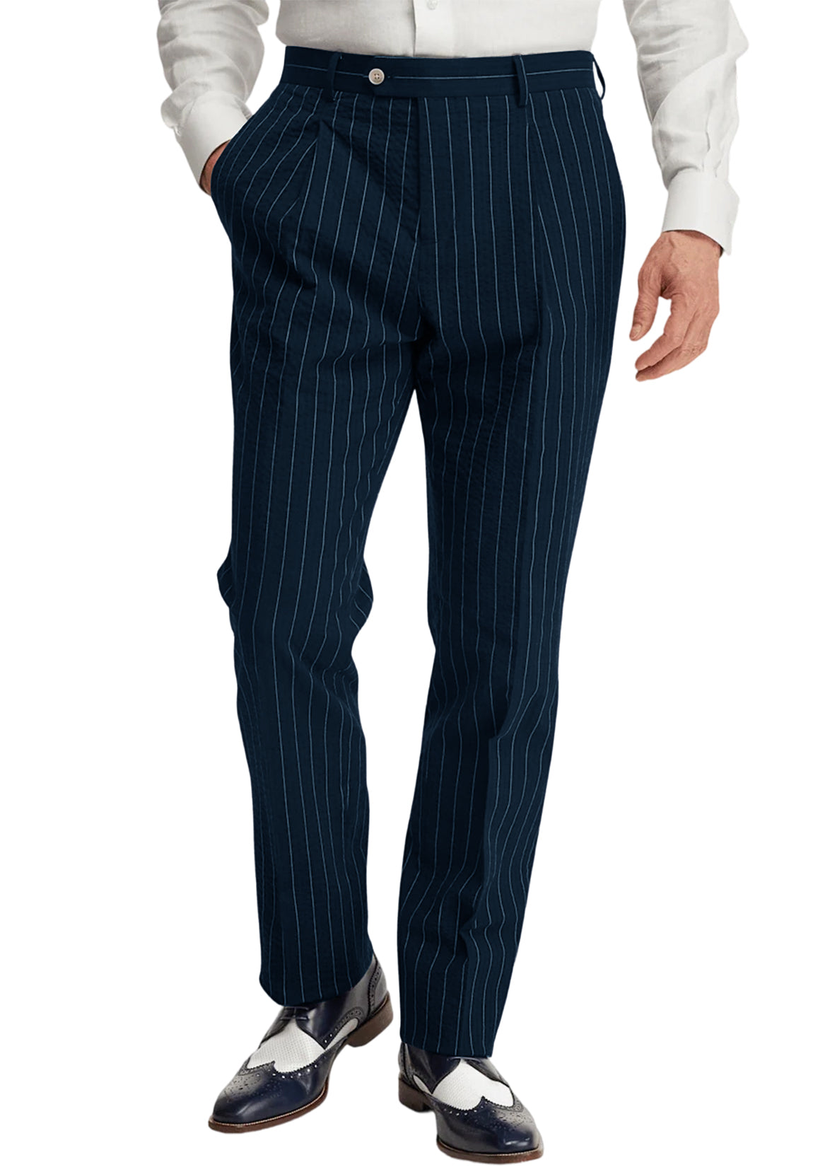 men navy dress pants