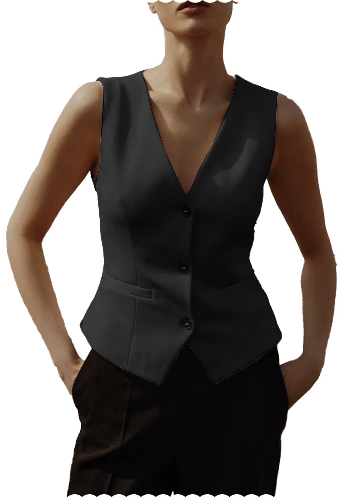 Women's black vest