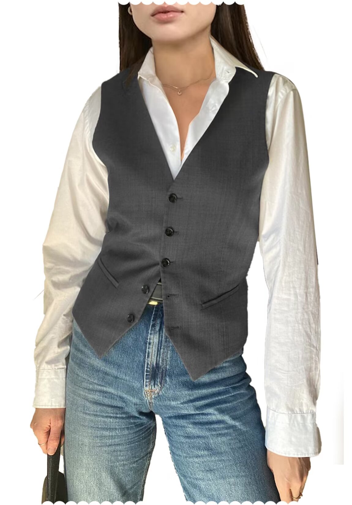 Women's grey vest