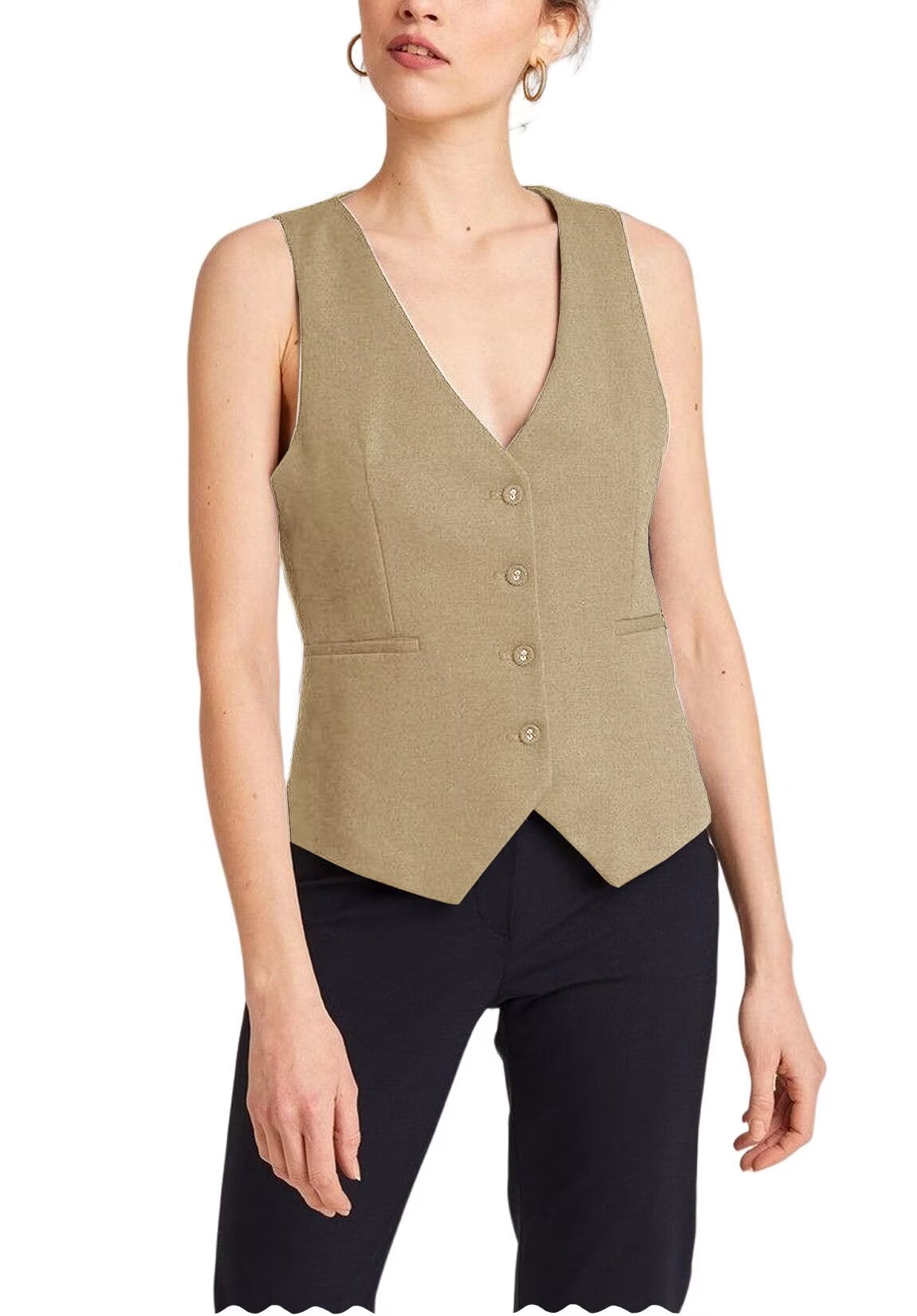 Women's khaki vest