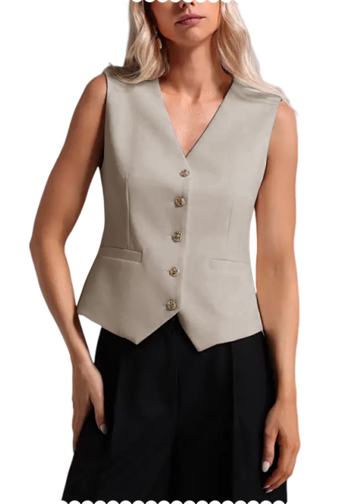 Women's khaki vest