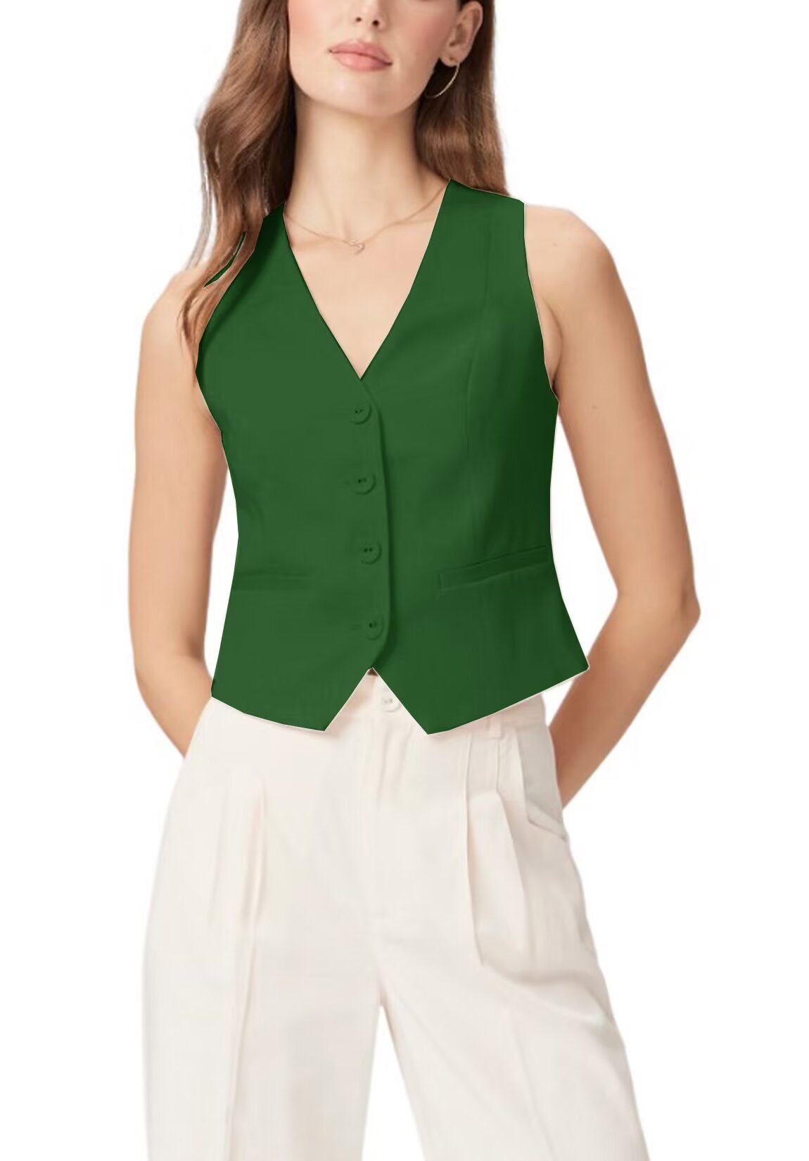 Women's green vest