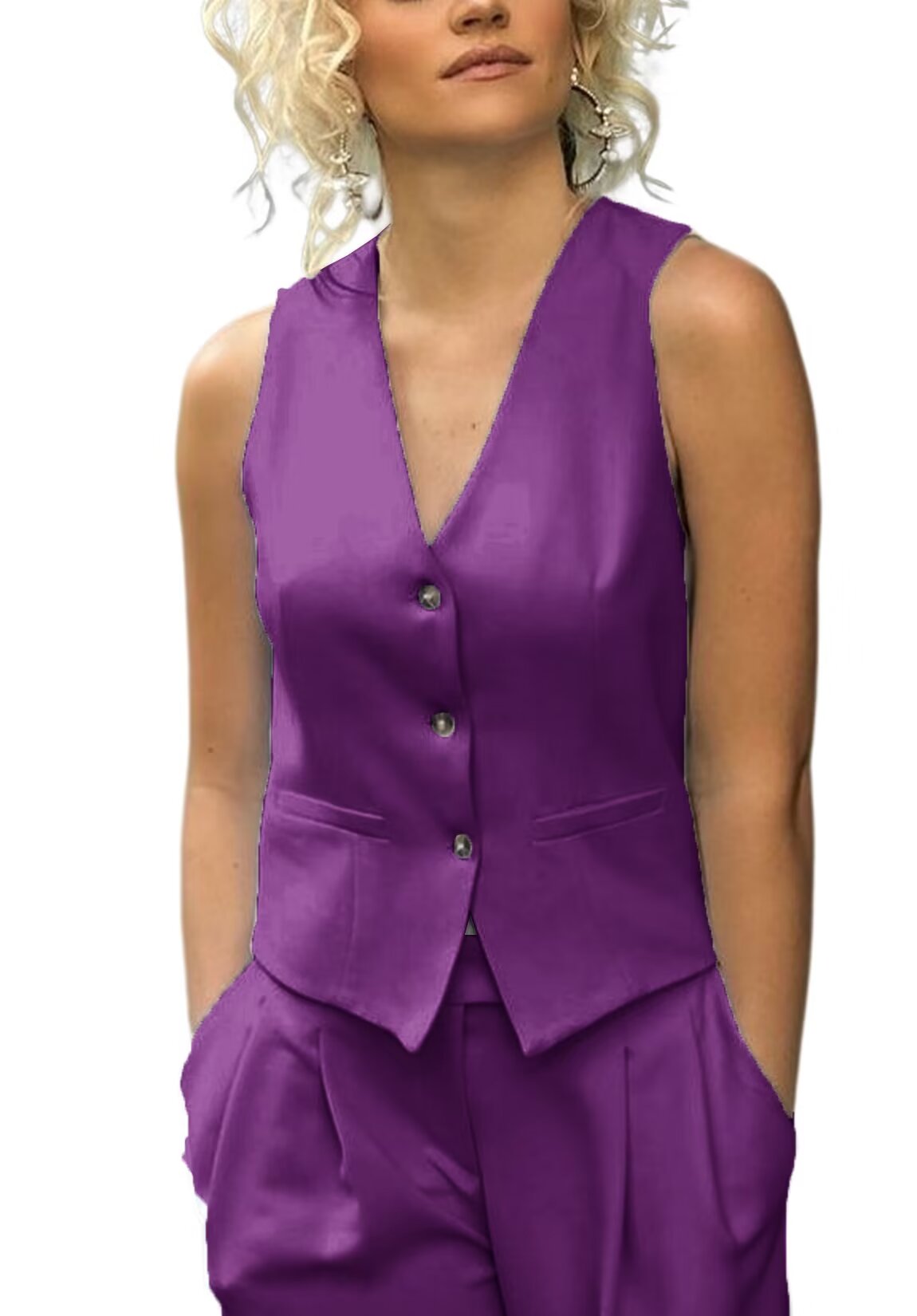 Women's purple vest