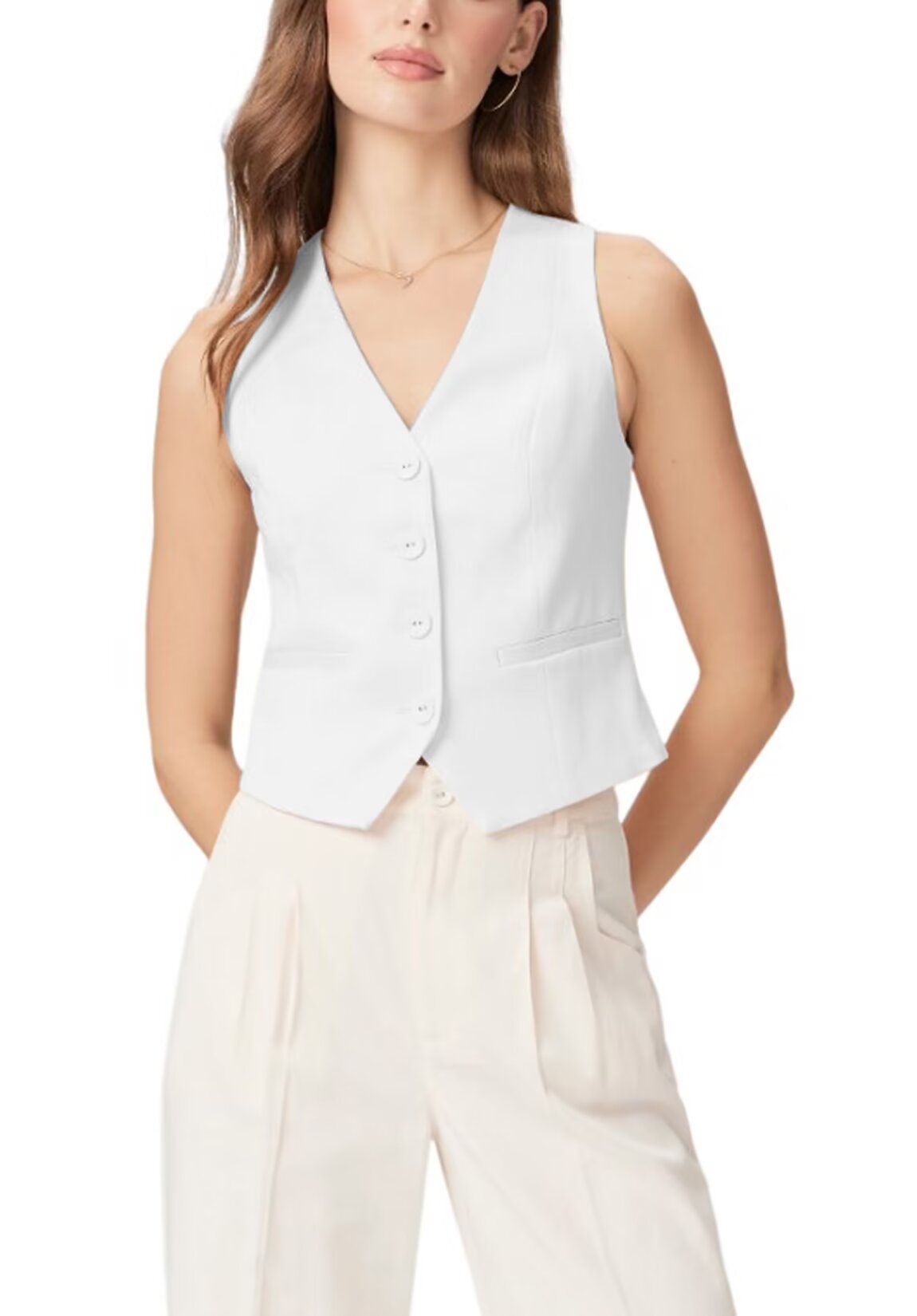 Women's white vest