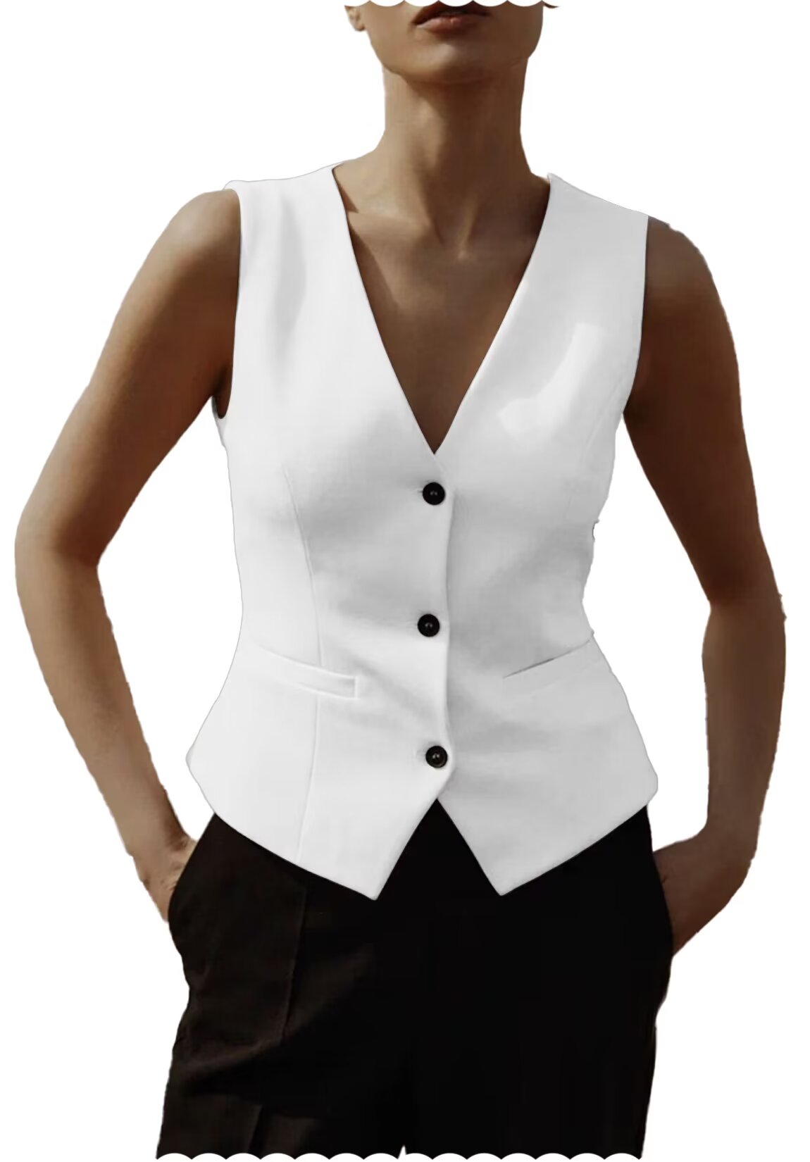 Women's white vest