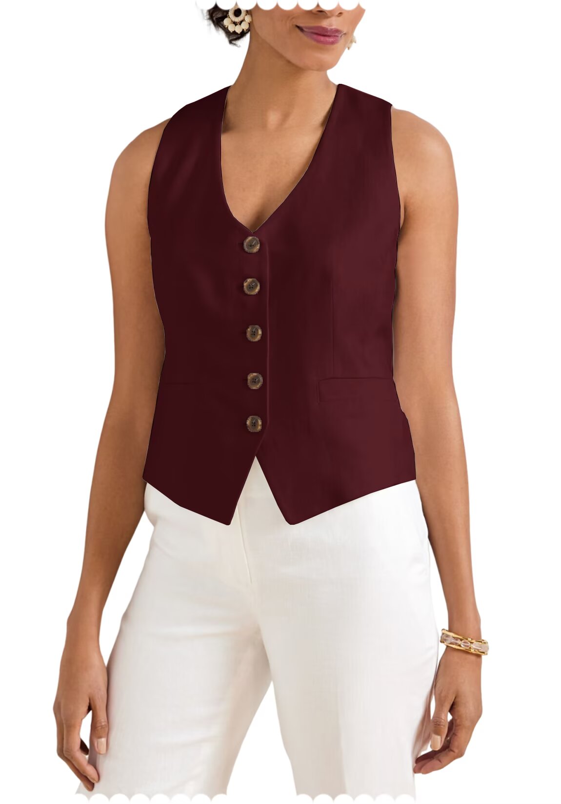Women's red vest