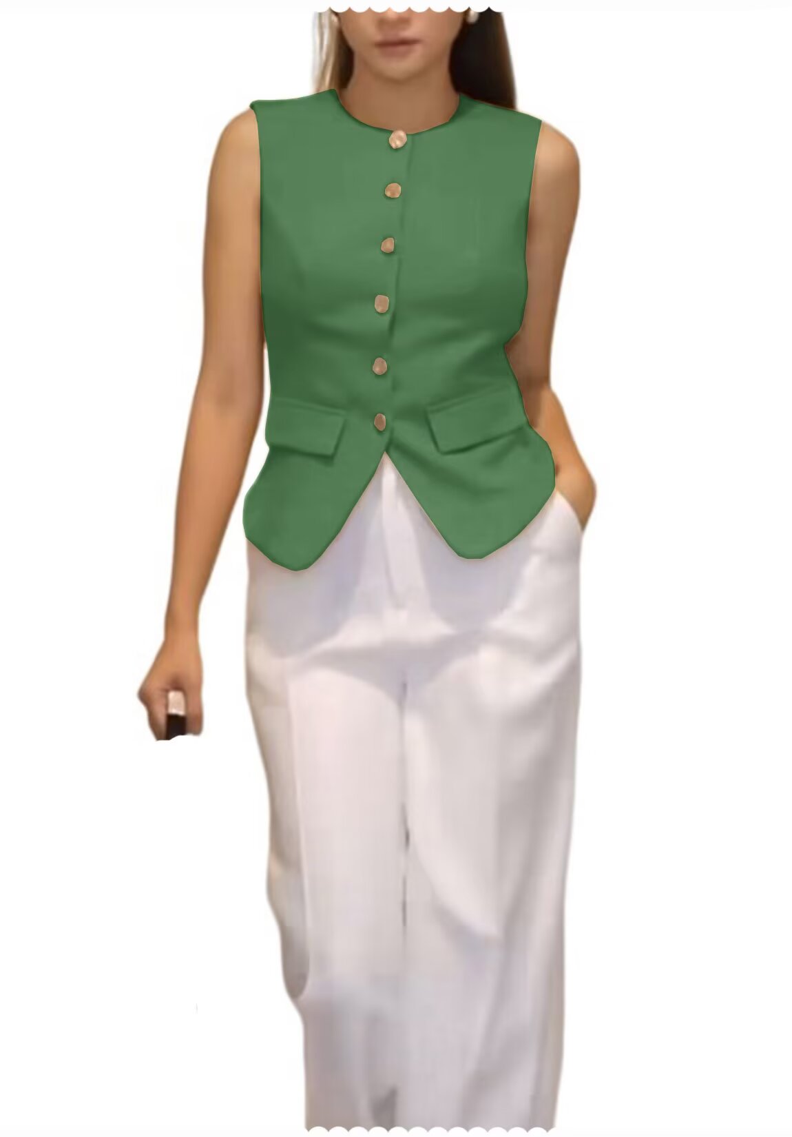 Women's green vest