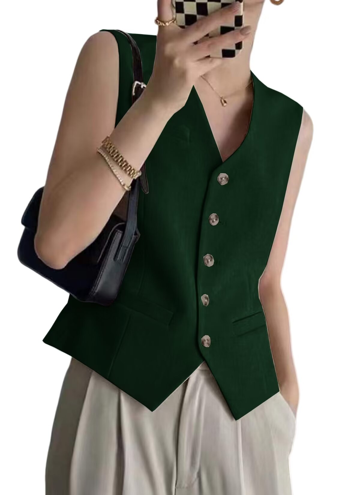 Women's green vest