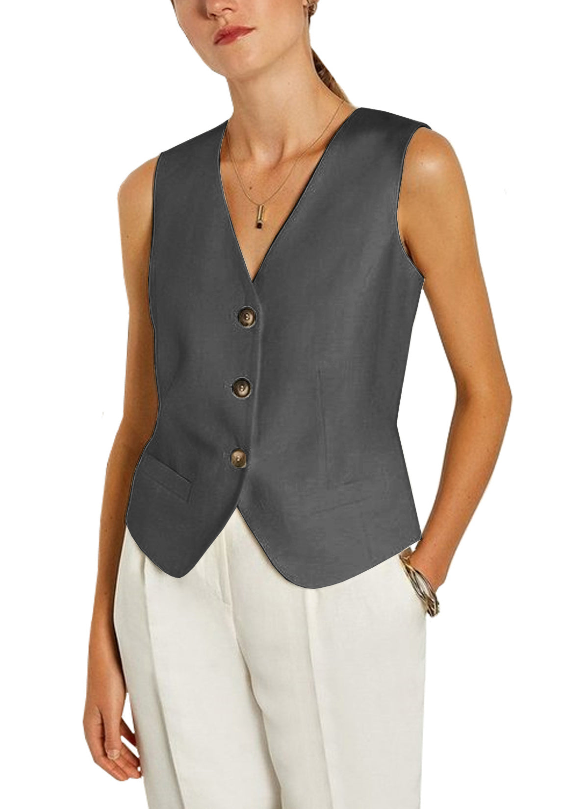 Women's grey vest