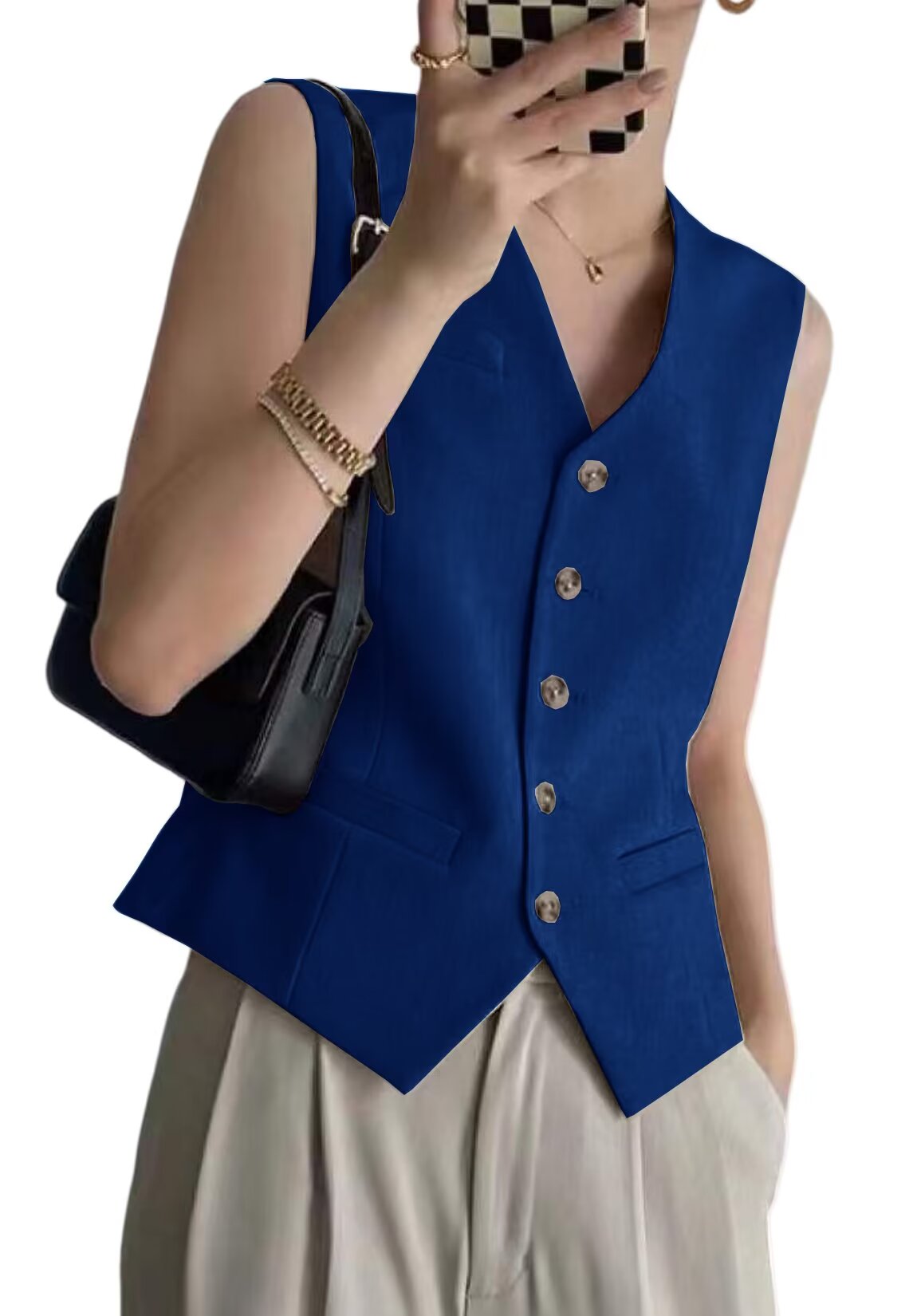 Women's blue vest
