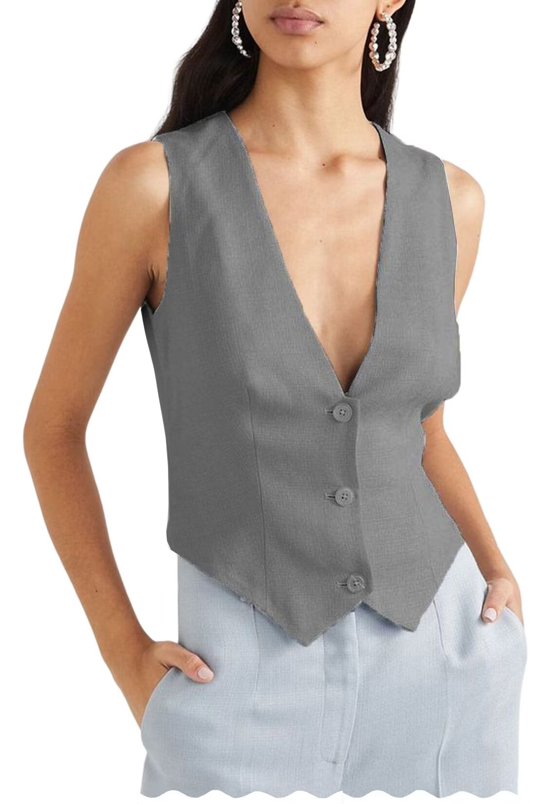 Women's grey vest