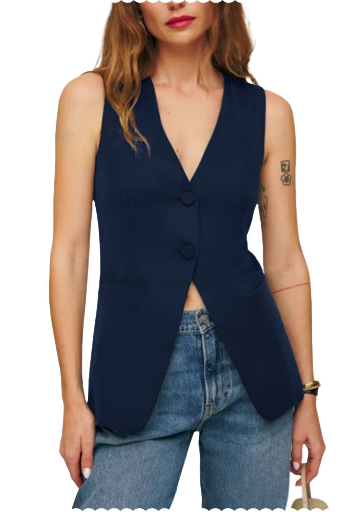 Women's blue vest