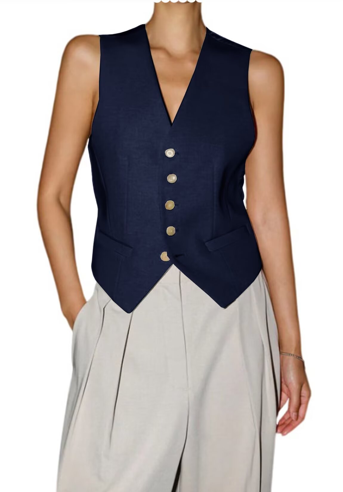 Women's blue vest