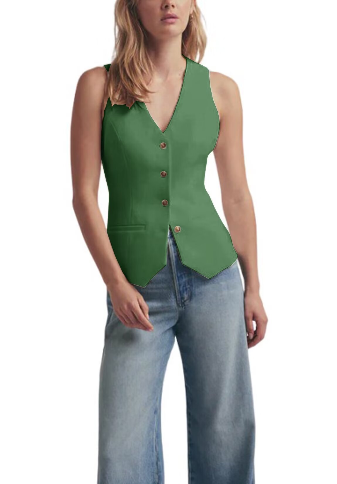 Women's green vest
