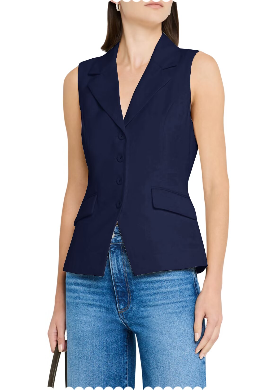 Women's blue vest