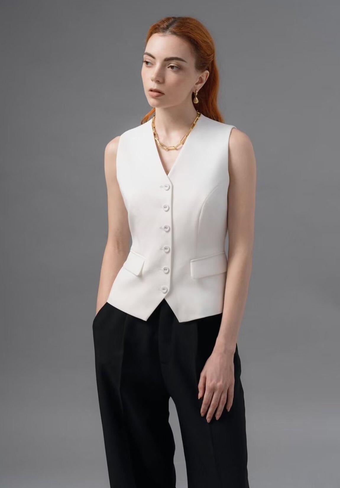 Women's ivory vest