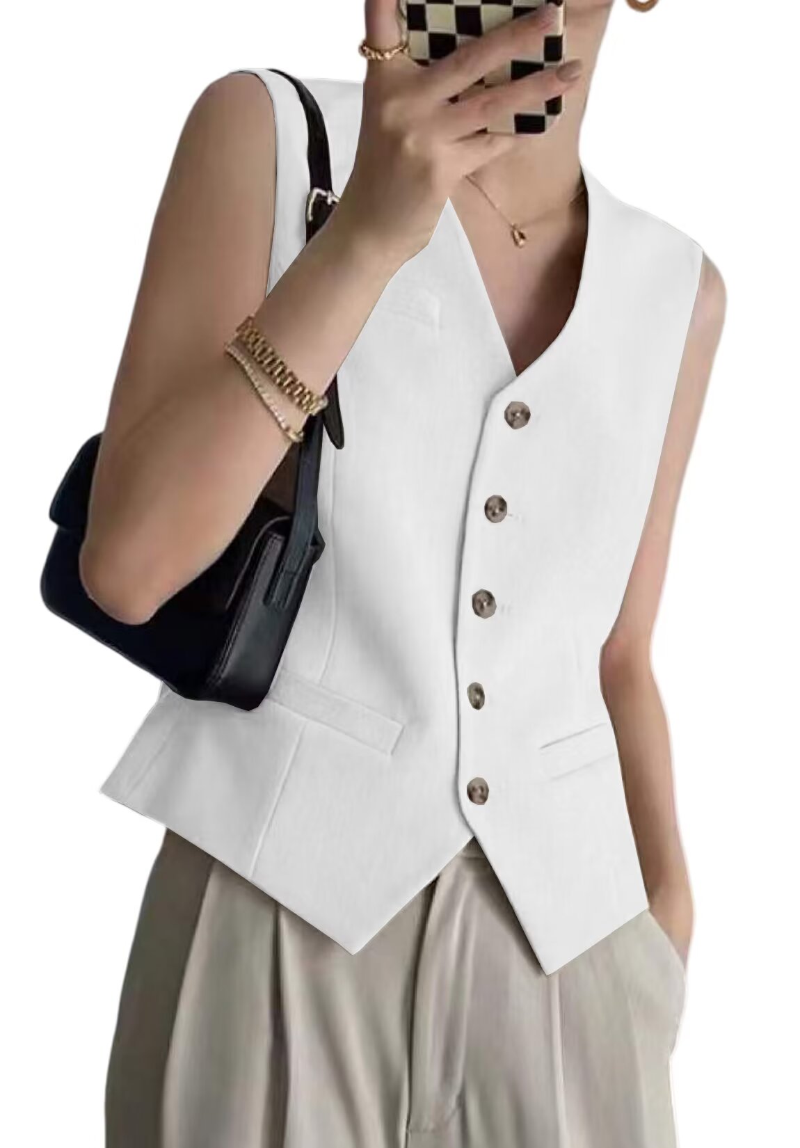 Women's white vest