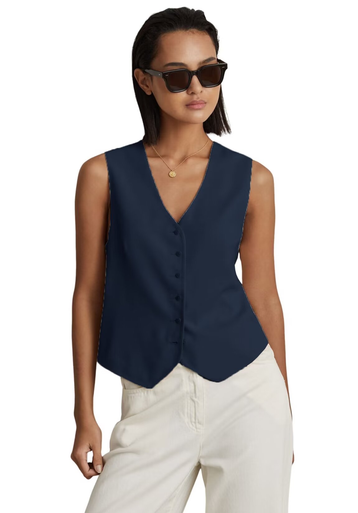 Women's blue vest