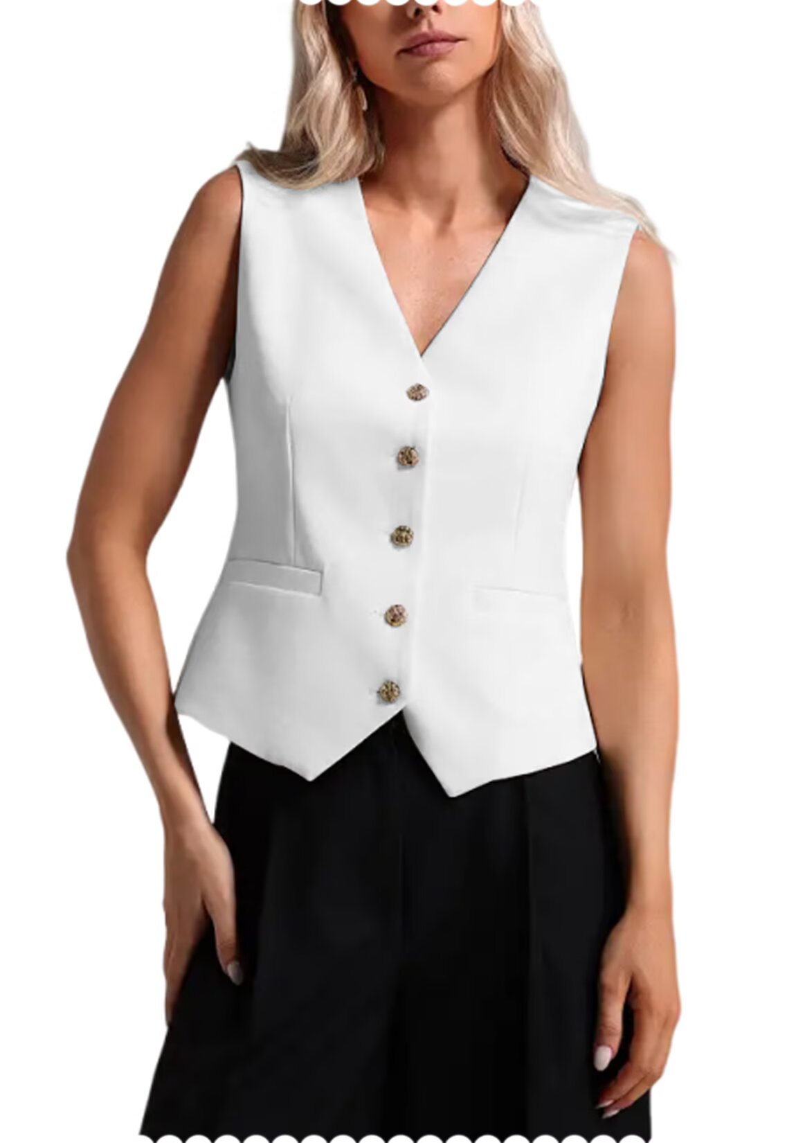 Women's white vest