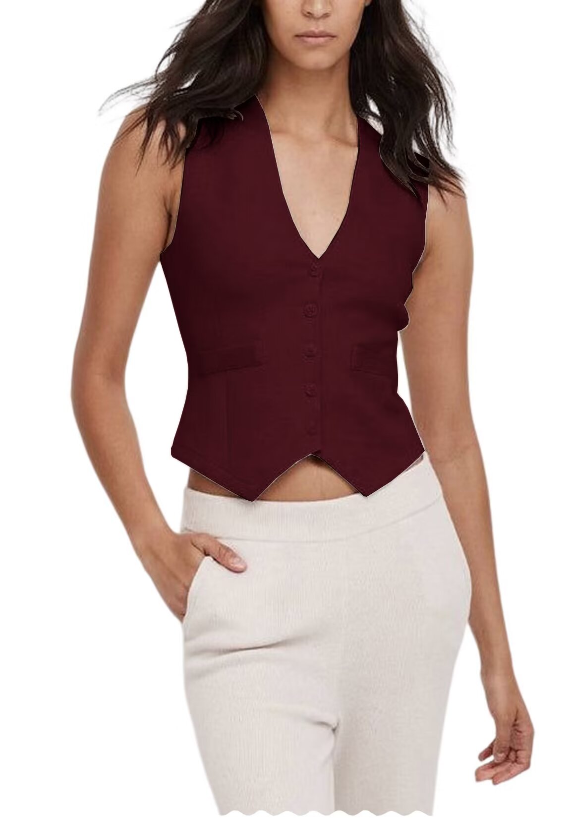Women's red vest