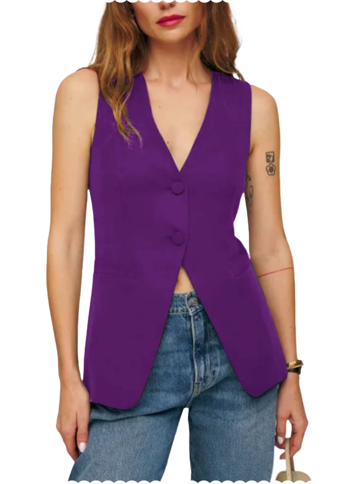 Women's purple vest