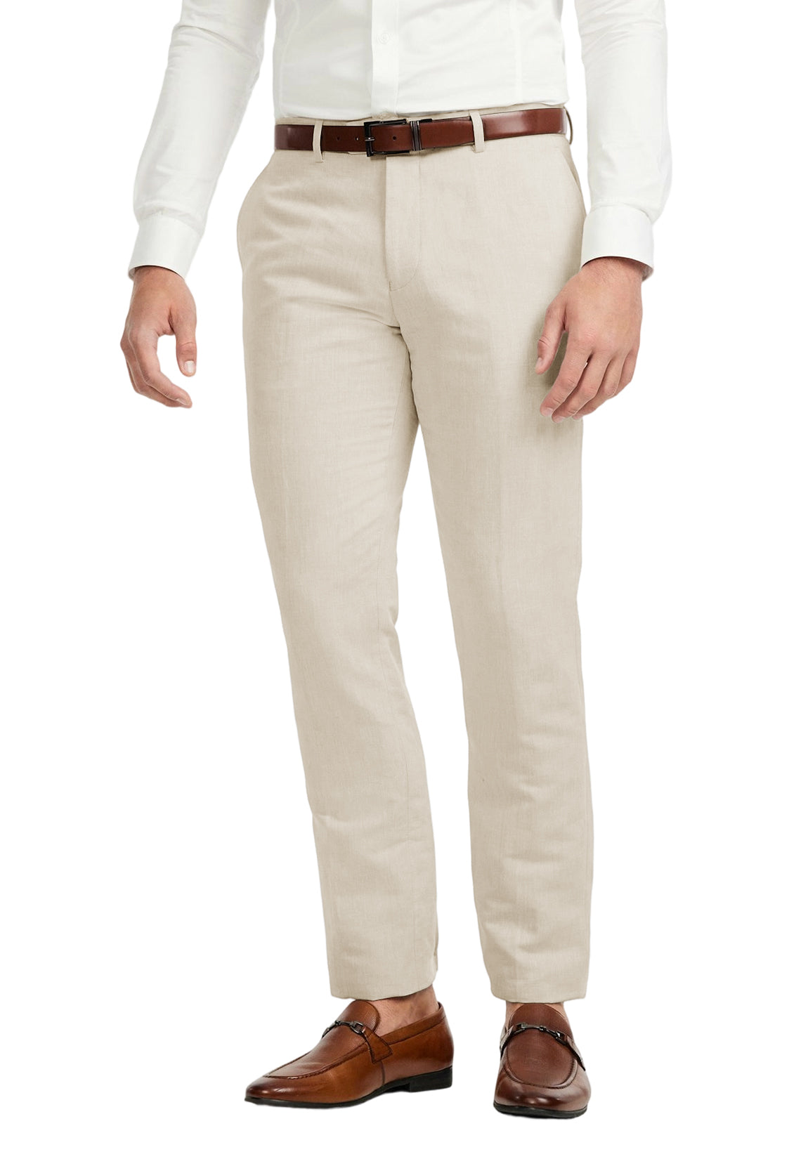 Men Linen Pants Beige