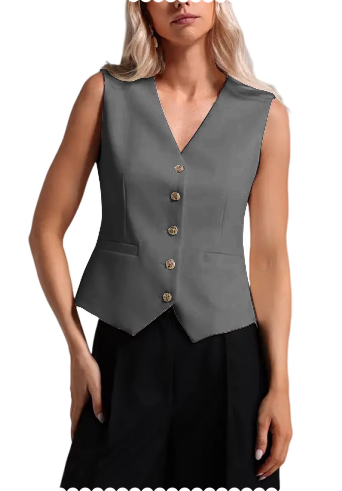 Women's grey vest
