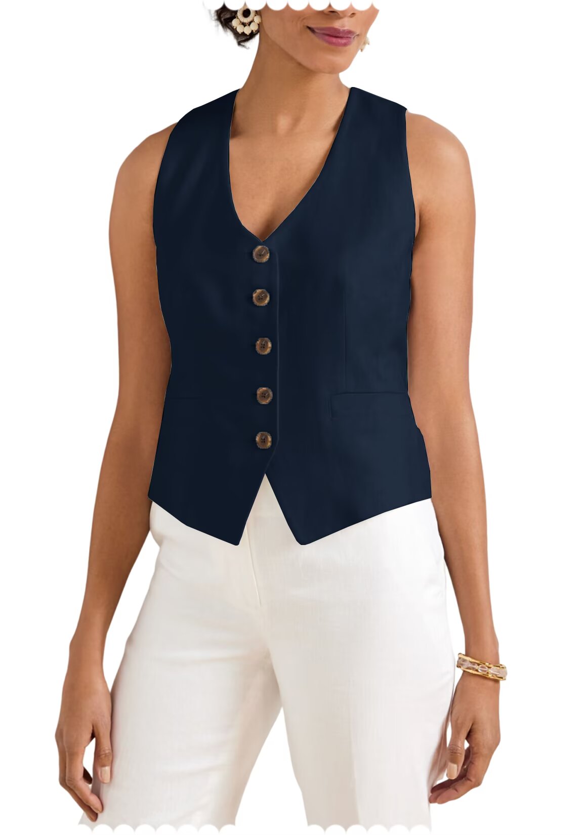Women's blue vest