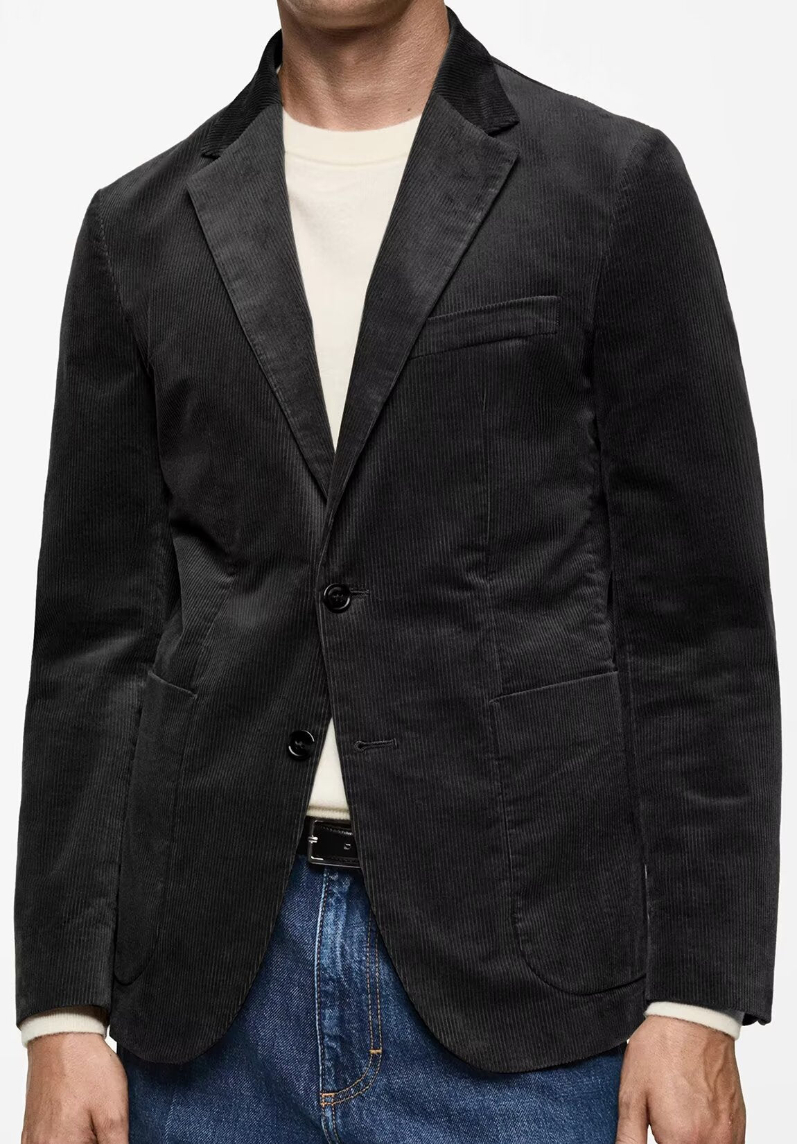 Mens Corduroy Jacket|Regular Fit 2-Button Suit Jacket