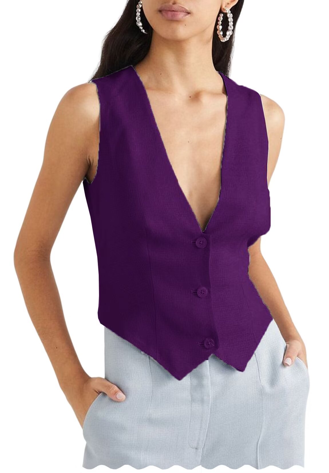 Women's purple vest