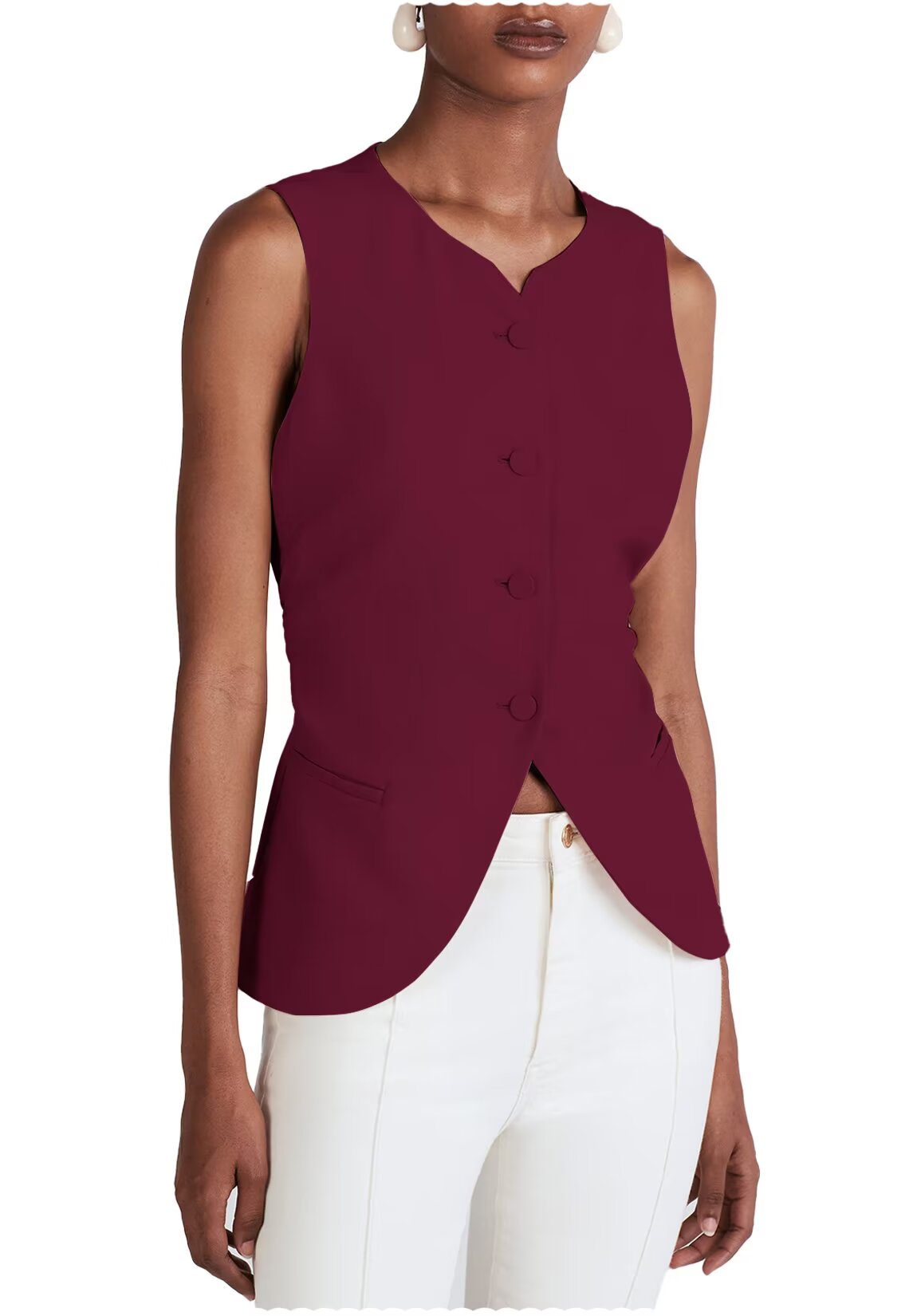 Women's red vest