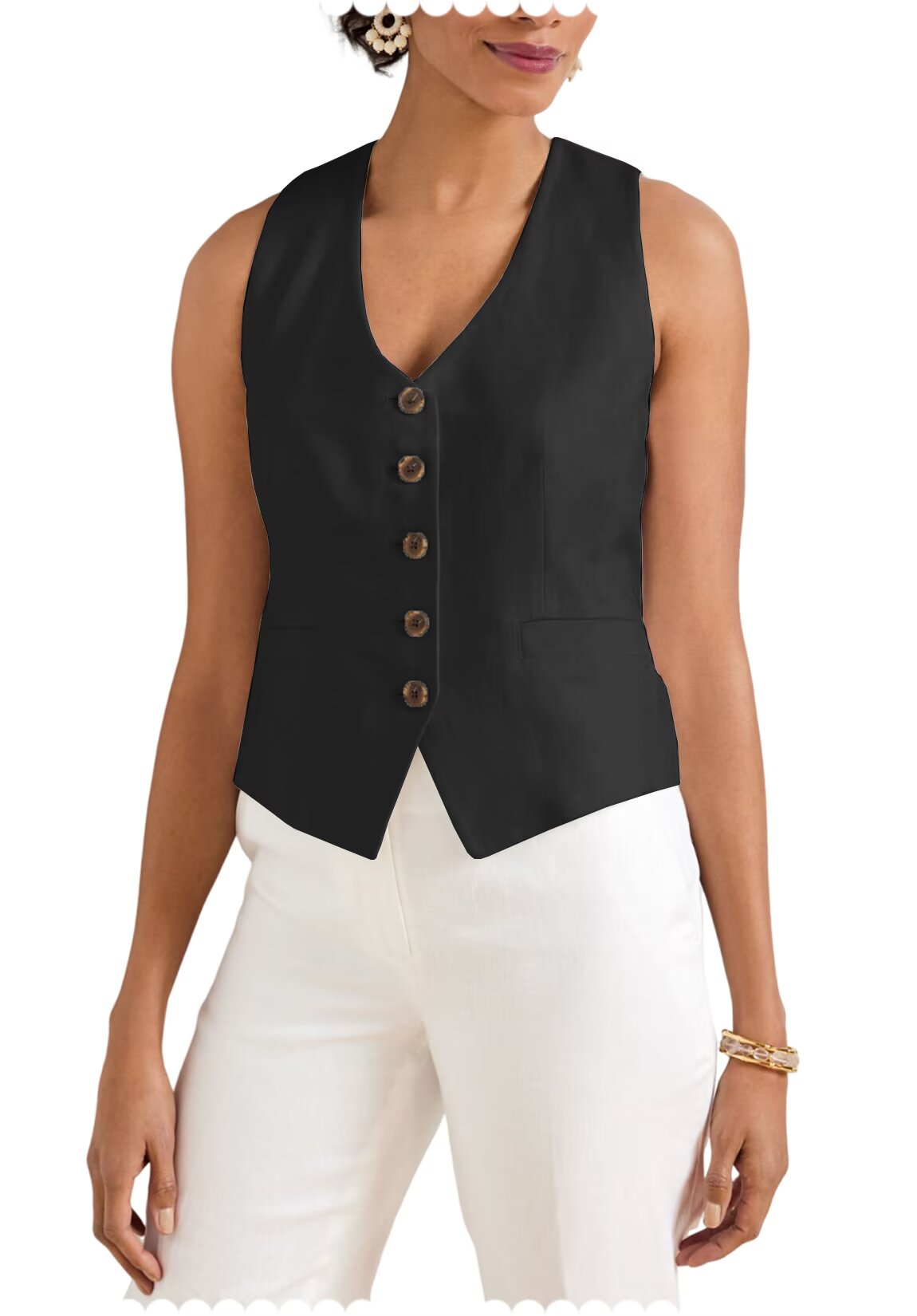 Women's black vest