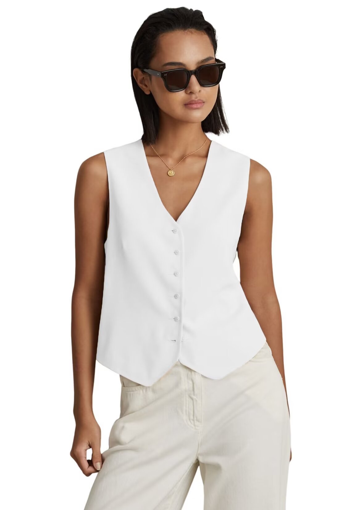 Women's white vest