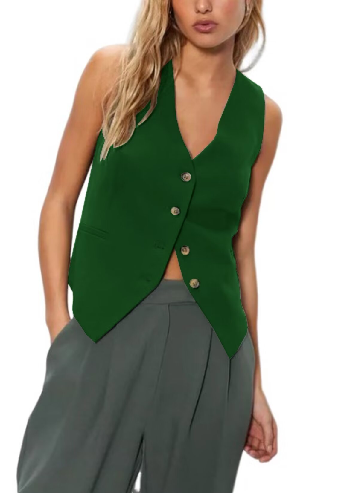 Women's green vest