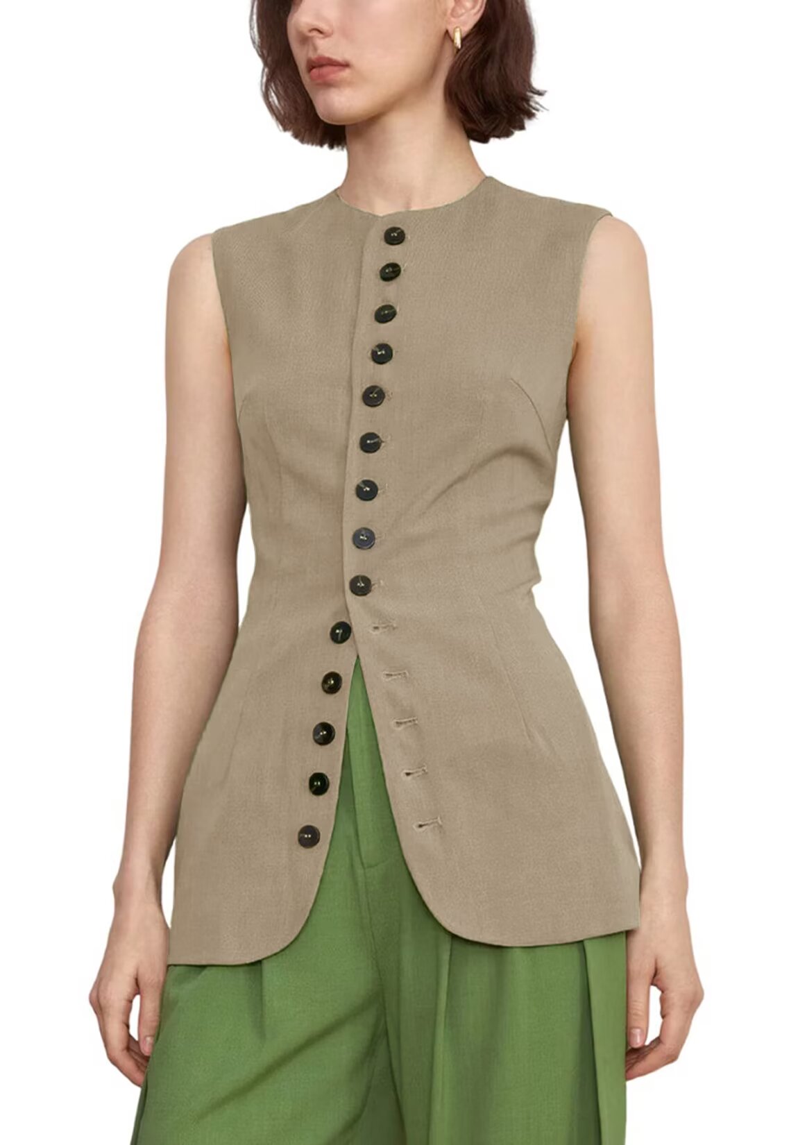 Women's khaki vest