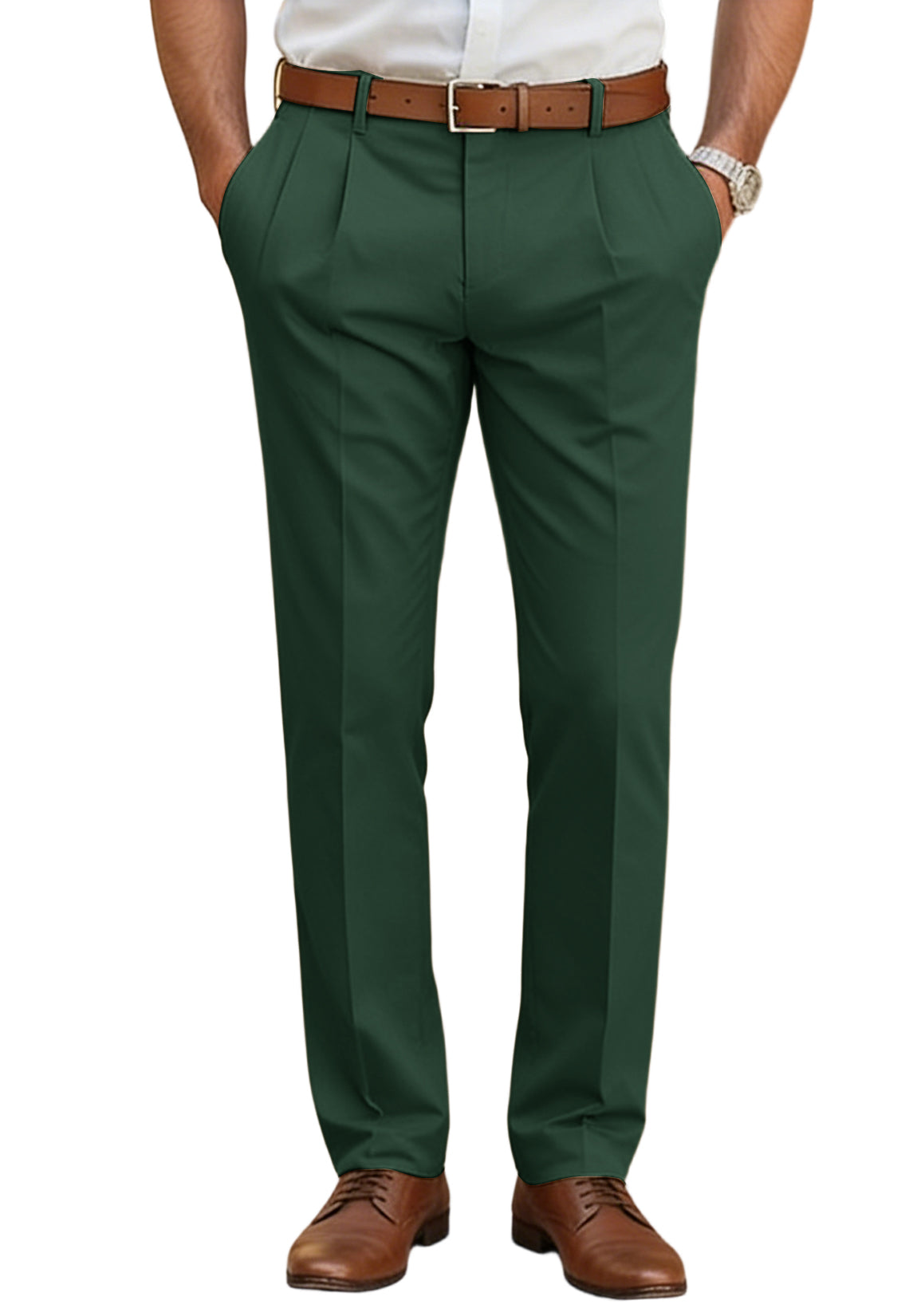 men Dark Green dress pants