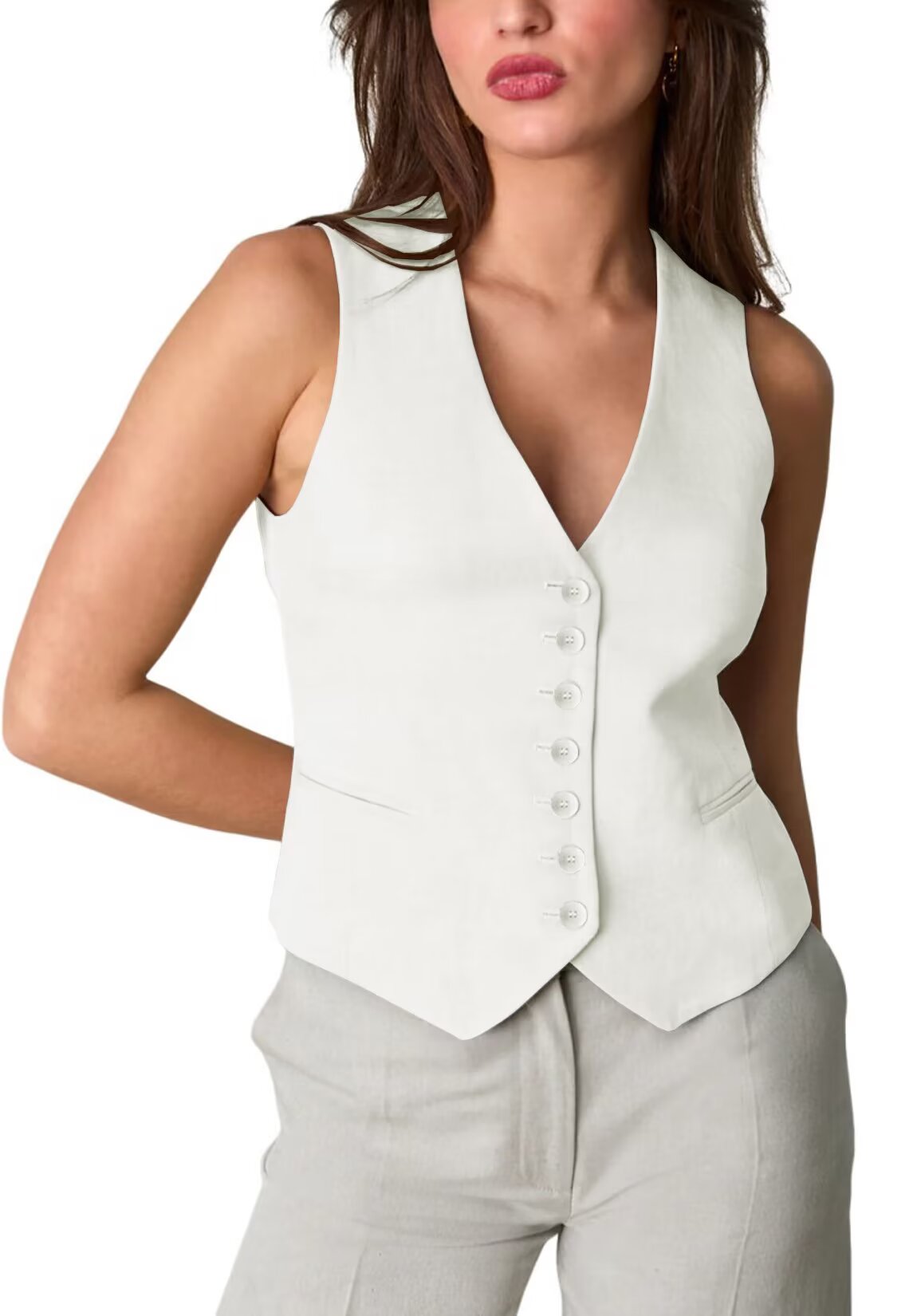 Women's ivory vest