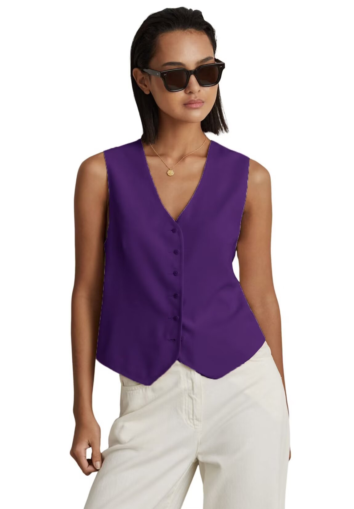 Women's purple vest