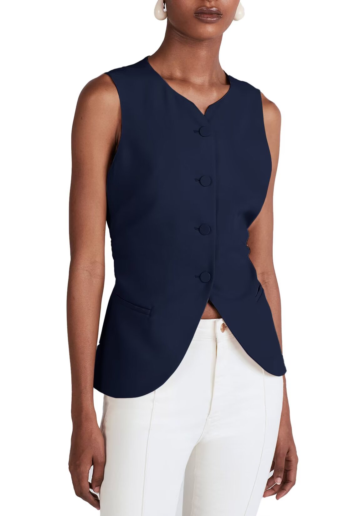 Women's blue vest