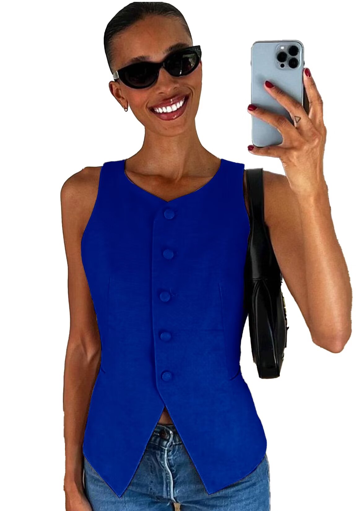 Women's blue vest