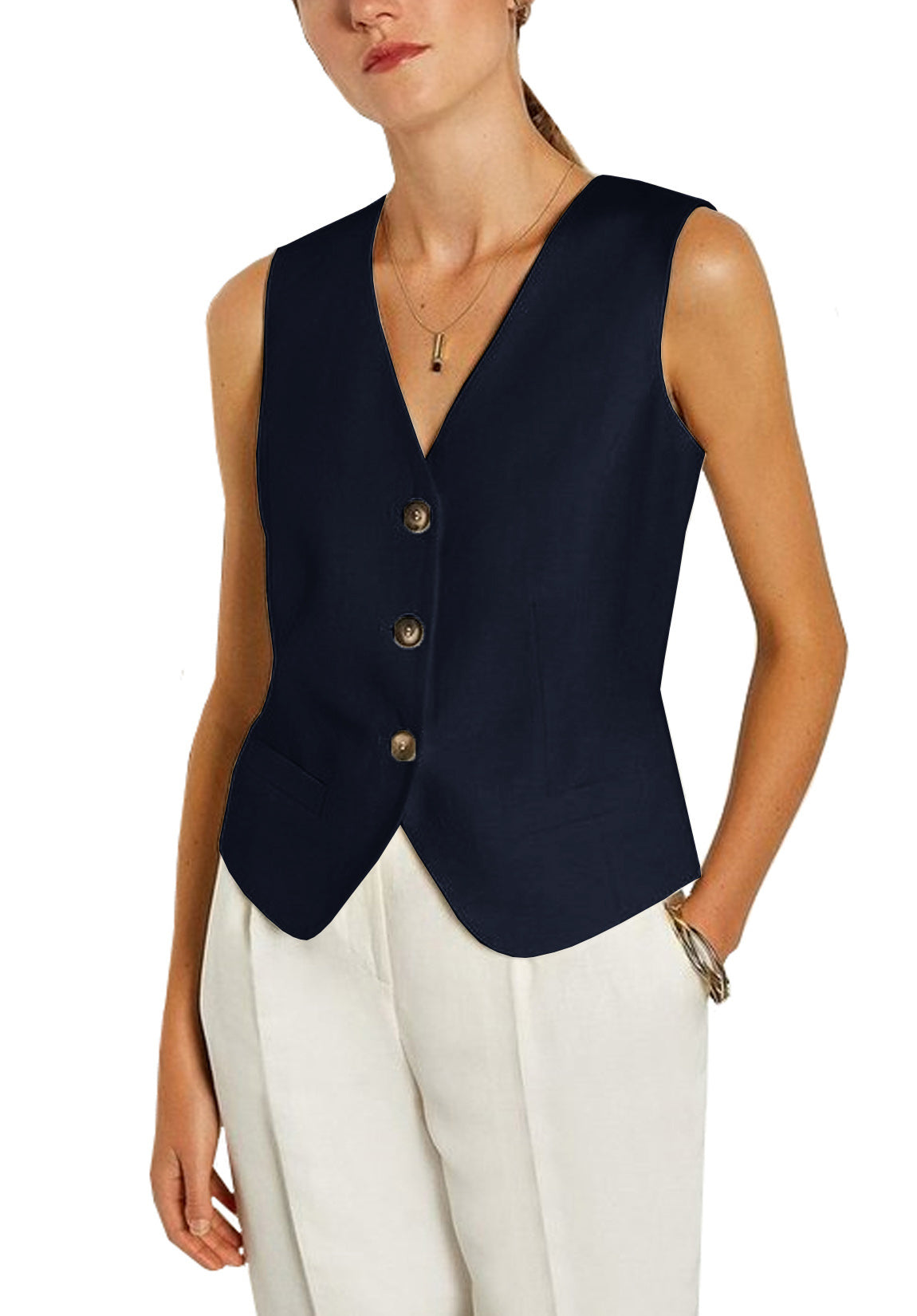 Women's blue vest